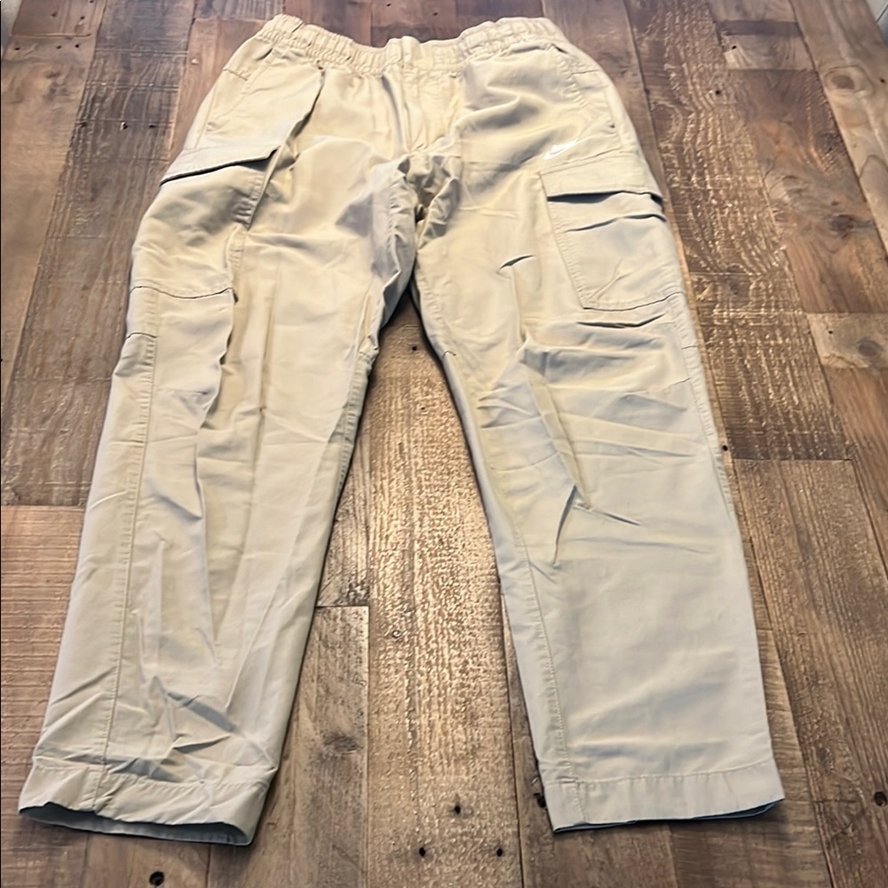 Men's Beige Cargo Pants - Lightweight Utility Style